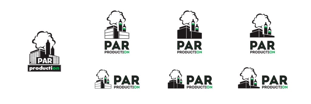 Упрощенная версия существующего логотипа Par Production